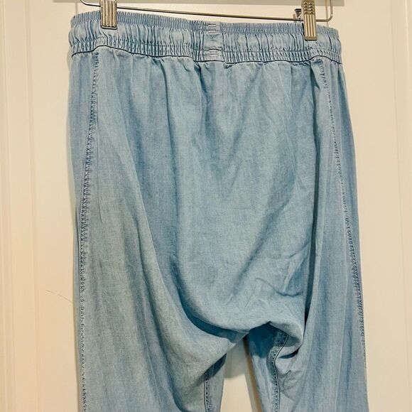 Lorna Jane Black Label Chambray Jogger Pants Size XS in Light Blue 100% Tencel - Picture 11 of 16